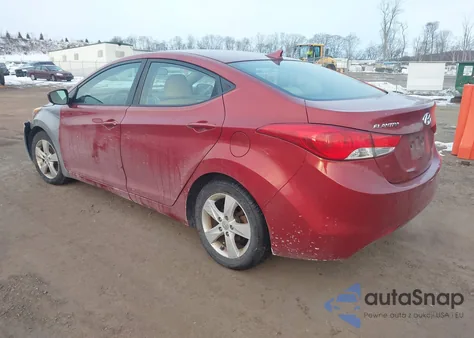 2011 Hyundai Elantra Gls (Ulsan Plant) z USA, uszkodzony, nr VIN KMHDH4AE0BU115202